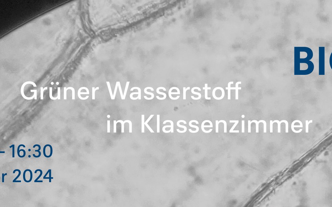 03.12.2024 From Science to School: „Grüner Wasserstoff im Klassenzimmer“